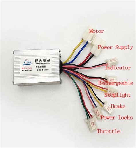 24v motor brushed controller box for electric scooter|24v 250 watt speed controller.